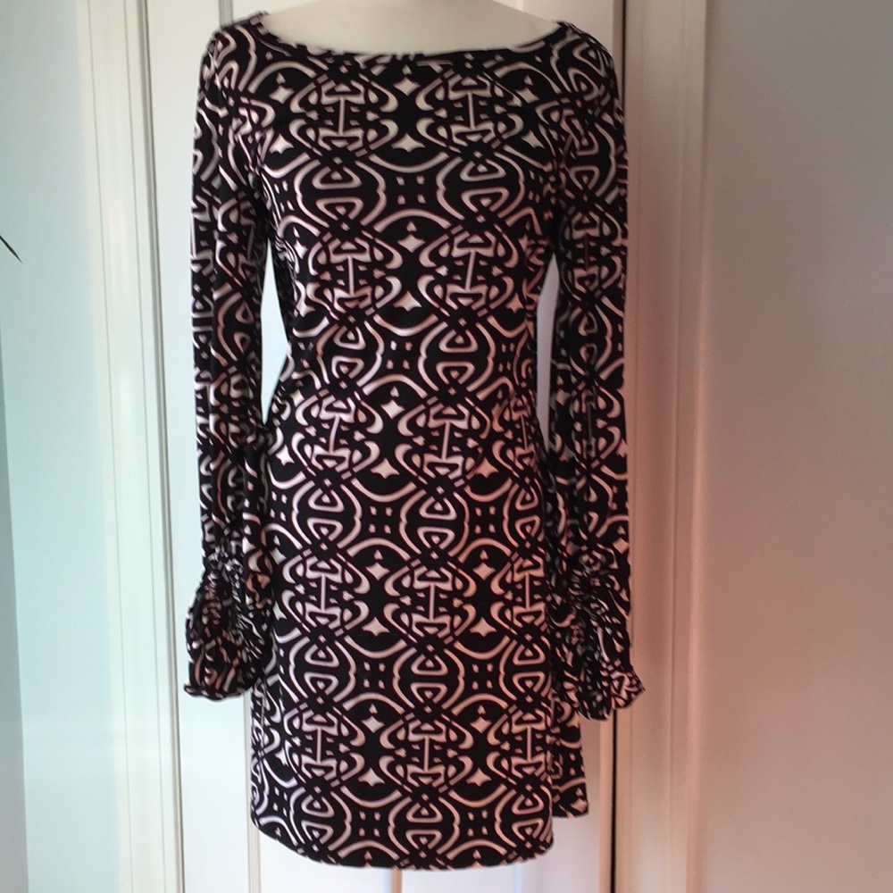 Mod Style Laundry dress black/fuchsia/white 10